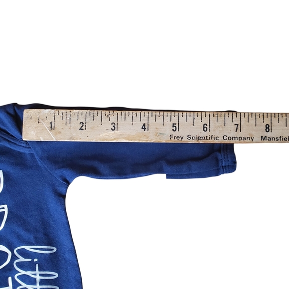 Blue and White "Little Brother" Onesie. Newborn - Picture 5 of 7